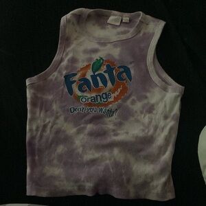 Purple tie-dye orange Fanta tank